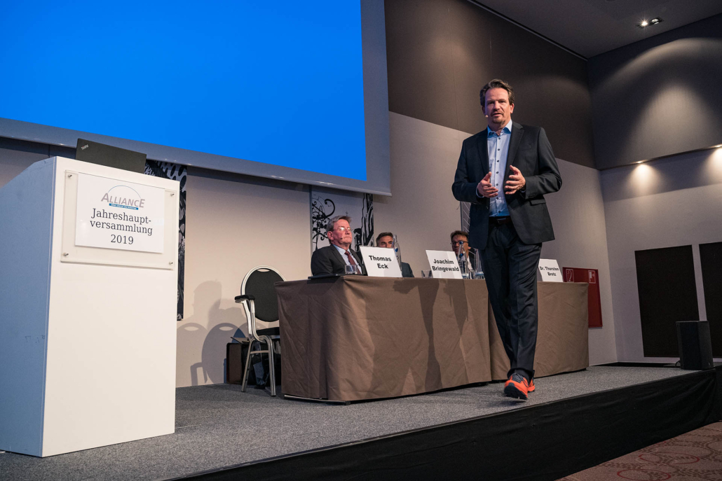 Präsentation bei einer Jahreshauptversammlung