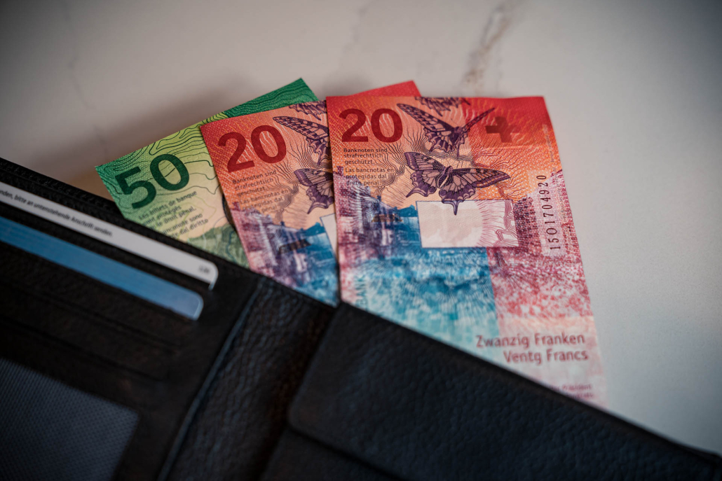 Schweizer Franken Geldscheine