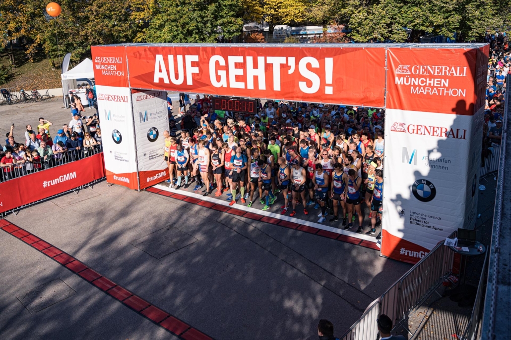 M&uuml;nchen Marathon, Sportevents, Laufevent, Fotograf, Videograf, Startlinie