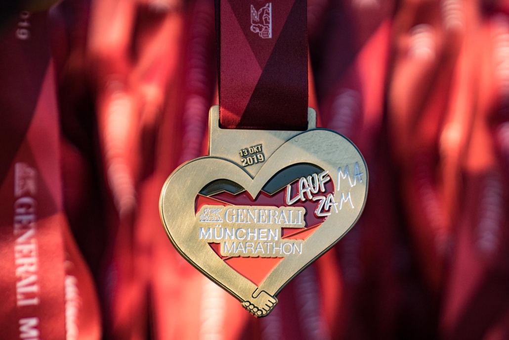 M&uuml;nchen Marathon, Sportevents, Laufevent, Fotograf, Videograf, Medaille