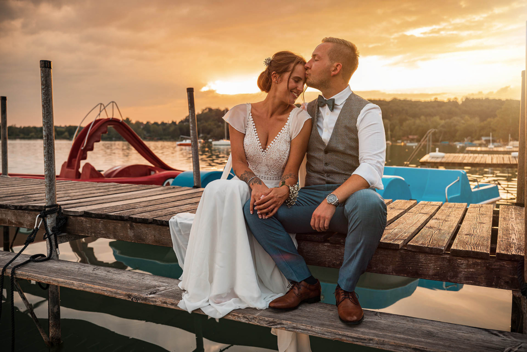 Hochzeitsfotograf, W&ouml;rthsee, 5-Seen-Land, Paarshooting, Sonnenuntergang