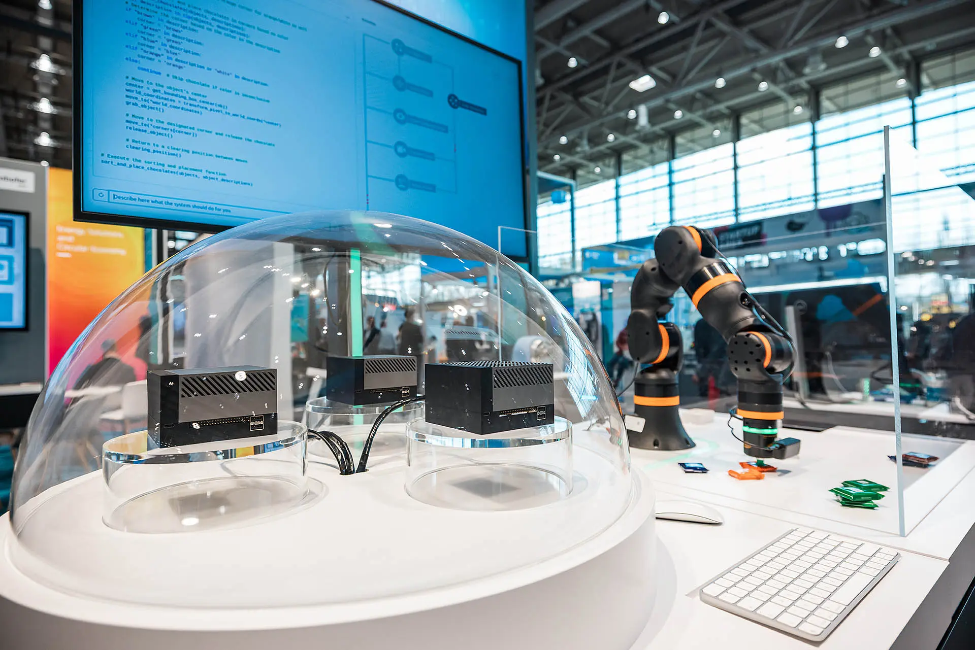 Moderne Technologie und Robotik-Demonstration