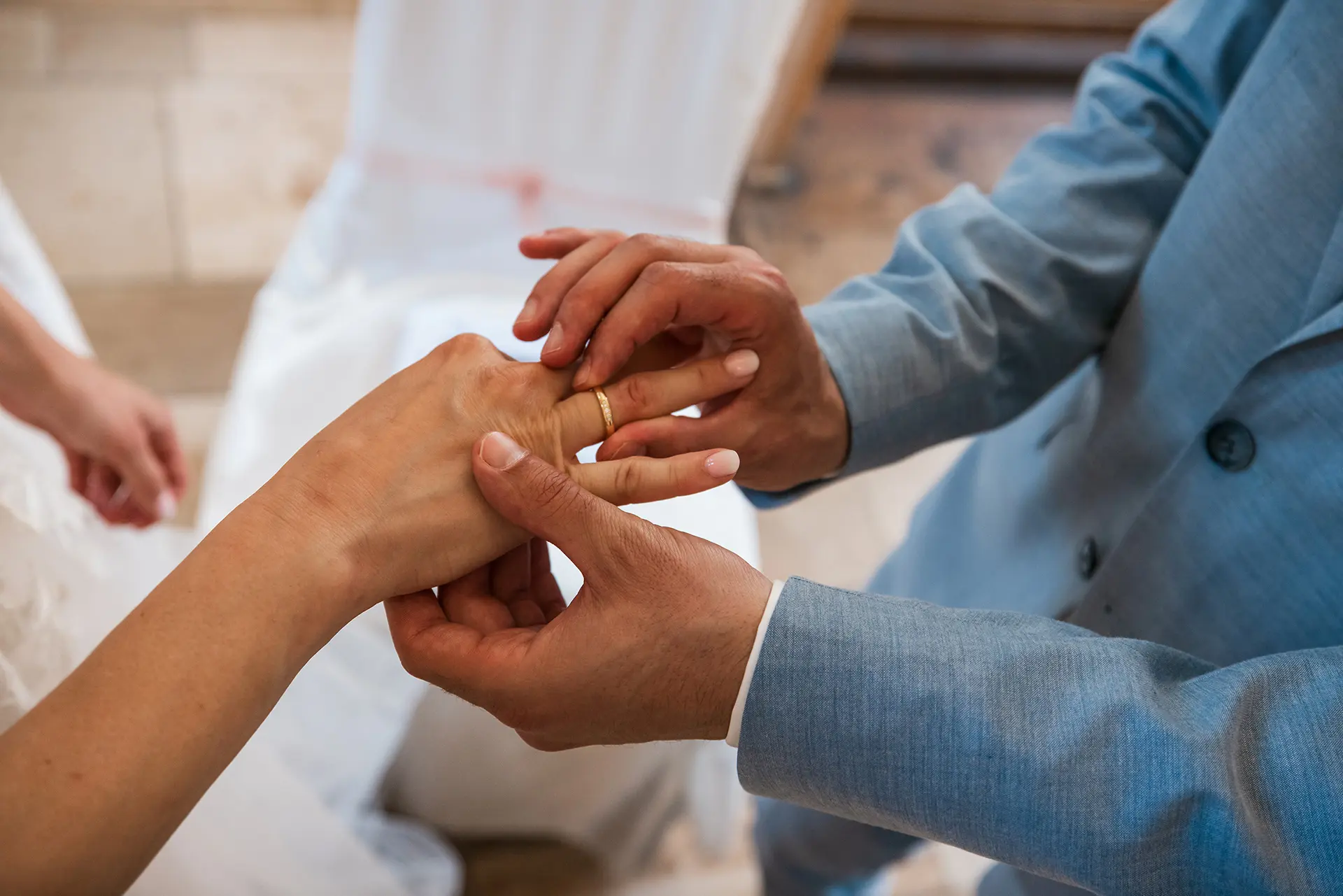 Eheversprechen mit Trauringwechsel